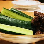 うなぎ海鮮料理 六なぎ - ⭐︎自家製肉味噌ときゅうり@480税込 