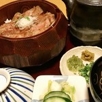Unagi Kaisen Ryouri Munagi - ⭐︎牛まぶし(味噌汁、香の物、薬味、出汁)@2880税込 
