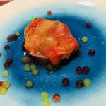 カツオのセビーチェ　2種類のジュレボール