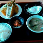 オーモリラーメン - ラーメン用の定食 250円、スープは焼きそば用