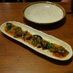 カッチャル バッチャル - 砂肝となすの前菜