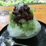 昇仙峡 金渓館 - 宇治抹茶小豆（かき氷）まさに食べる昇仙峡！
