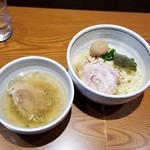 らぁめん 生姜は文化。 - 塩生姜つけめん＋味玉(前回注文)