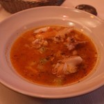 Chez Panisse - 取り分けられた魚介のスープ