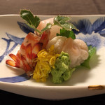 御料理 寺沢 - 車海老､黒鮴､石垣貝の造り