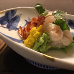 御料理 寺沢 - 車海老､黒鮴､石垣貝の造り