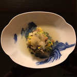 御料理 寺沢 - 松茸､しめじ､芋茎､薇､胡瓜､菊花の霙和え