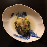 御料理 寺沢 - 松茸､しめじ､芋茎､薇､胡瓜､菊花の霙和え