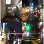 Horumon Yaki Sumizou - 行った気分になれる？
      お店への順路
      ①飯田橋駅C1口 を出発
      ②C1口を背にして左方面へ、こちらの通りを直進
      ③こちらの２つの横断歩道を渡ります