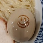らーめん森や。 - 森の冷やしつけ麺inがごめ(オクラ入りVer.)・カリフリ味付玉子増し