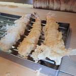 天ぷら割烹 三松 - 海老天3尾 2018年9月