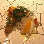 リストランテ カッパス - うにと柑橘フルーツがソースとなるカルパッチョ