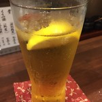 鳥田中 - 落ち着いて焼酎ハイボールを飲みながらメニューを眺めます　あメニュー撮り忘れちゃった