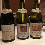 レストラン ラ フィネス - 2001 E.Guigal Ermitage Rouge Ex Voto 2002 E.Guigal Cote Rotie Landonne 2002 E.Guigal Cote Rotie La Mouline