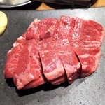 炭火焼肉 ぶち - ハラミステーキ。