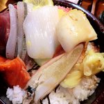 寿司鉄 - 寿司鉄 ＠平和台 甲烏賊刺身・子持ヤリイカ・甲烏賊のエンペラ煮の 「烏賊づくし」