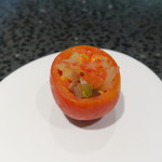 イチリン ハナレ - フルーツトマト 三種のクラゲ トマトのシャーベット乗せ2
