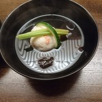 木山 - 毛がにの真丈 椎茸 生木耳 三つ葉 柚子