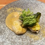 Imparfait - マリネした後にしっとり軽く焼かれた鰆は、様々なソースやパウダーでひと口ごとに異なる味わい