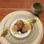 Imparfait - 山梨の梨を3種類に形を変えて使ったデザート、清々しく澄んだ香りの出雲茶匠