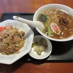 Ryuu kou tei - 肉味噌ラーメン＋半チャーハン2018.08.30