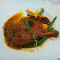 レストラン プランデルブ北鎌倉 - 鴨モモ肉のトマト煮込み、山椒風味