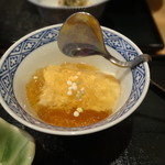 お料理 とみやま - 本日の海鮮丼御膳：胡麻豆腐