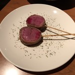 炭火やき鳥　りょう - 仔羊の香草焼き串