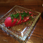 居酒屋 ホタル - 小ぶりのトマト１玉。熟しててうまい。