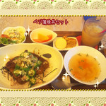 菜食健美 - 湯葉かば焼き丼セット