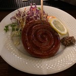 LOCAL BAR 新栄EIGHT - 安城ハム特製ぐるぐるソーセージ　芳ばしい燻製の香り、パリッとした食感、たっぷりの旨みの肉汁、最高っっ☆☆☆　2018/09/01