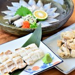 魚福 - 地穴子フルコース！お造り・揚げ物・白焼きです。要予約！