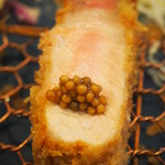 熟成豚 かわむら - 超特上リブロースかつ定食（タスマニア産 粒マスタード）