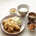 Yakitori Bakaya - 鶏の天ぷら定食