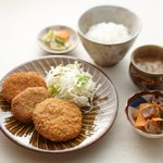 Yakitori Bakaya - コロッケ＆ミンチカツ定食