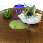 カイノヤ - 鱧のフリット ズッキーニとガスパチョキュウリ