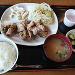 鈴田峠 野鳥の森レストラン - 唐揚定食@650