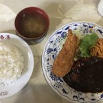 レストラン香港 - ハンバーグライス エビクリームコロッケ  750円