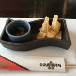 こだわりの廻転寿司 金沢まいもん寿司 - 卵焼き　ホタルイカの沖漬け　