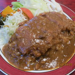 レストラン ヒロ - カツカレー（サラダ添え・みそ汁付）
