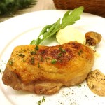 Young chicken confit with mustard