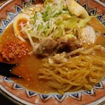 弟子屈ラーメン - 弟子屈味噌ラーメンちょい辛味噌アップ