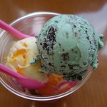 サーティワンアイスクリーム - （2018/7月）杏仁豆腐、ピーチメルバ、チョコミント