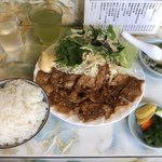 北京定食やまちゃん - 焼肉定食（800円）【平成30年09月01日撮影】