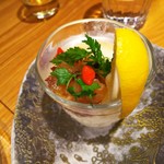 老虎菜 - アマレット酒の杏仁豆腐