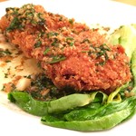 カスタネット - 阿波尾鶏のガーリックソースかけ