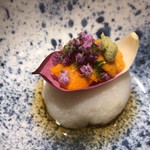 銀座 しのはら - 蓮根餅と余市雲丹