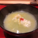 銀座 しのはら - 鱧と糸瓜のオクラすり流し