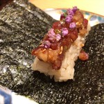 銀座 しのはら - 鮪 イカ べったら漬けの手巻き