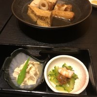 北新地　銀杏 - お通しとおでん盛り合わせ